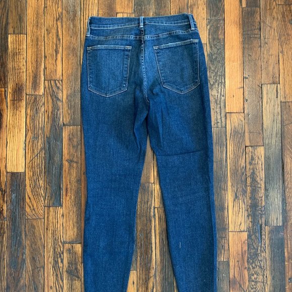Frame Le High Skinny Dark Wash Raw Hem Jeans Size 28 - Picture 5 of 5